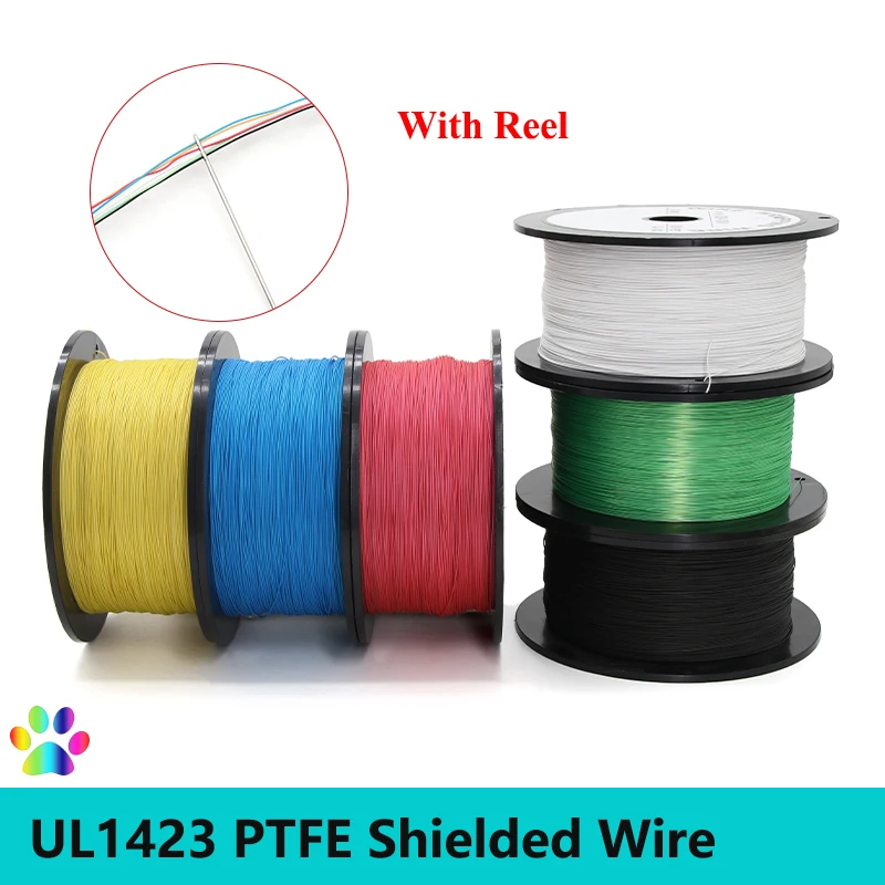 UL1423 Провод из ПТФЭ с катушкой 38/36/34/30/28/26/24AWG Посеребренная медь