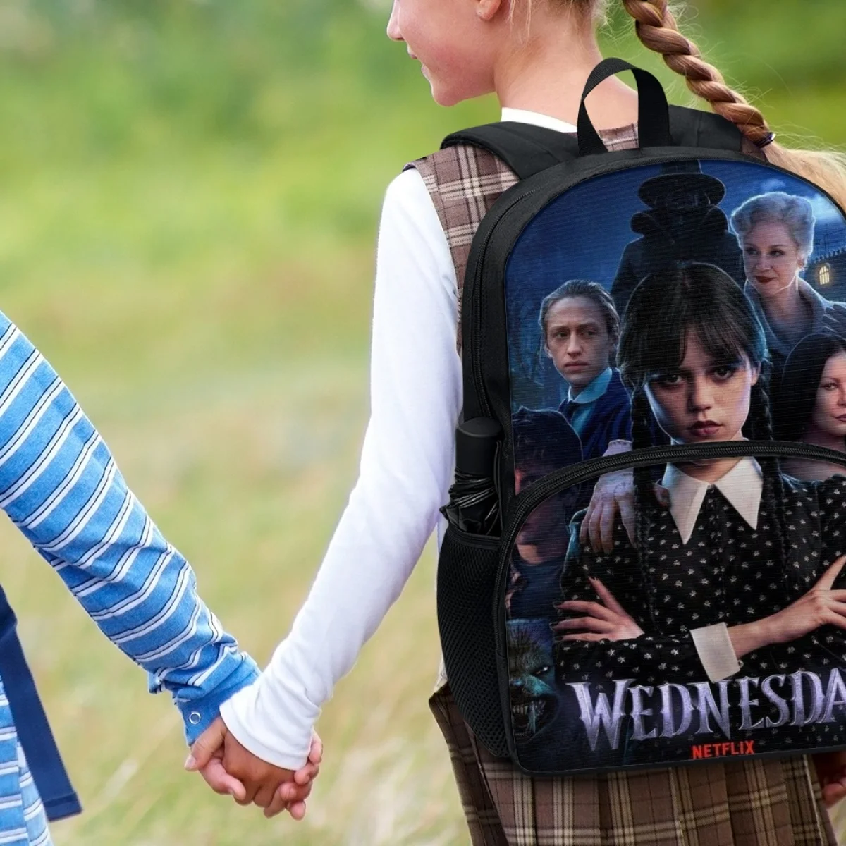 FORUDESIGNS Nevermore Academy Students Backpacks Wednesday TV ShowSchool Bags Lightweight Multi Pocket Bookbags Outdoor