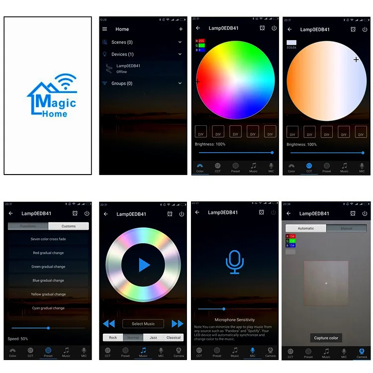 Купить Светодиодная лента 12 в 5050 для украшения комнаты, Светодиодная лента с Wi-Fi для подсветки, 5 м, 10 м, 15 м, 20 м, 25 м, 30 м, Alexa Google Home, цветная RGB лента, св...