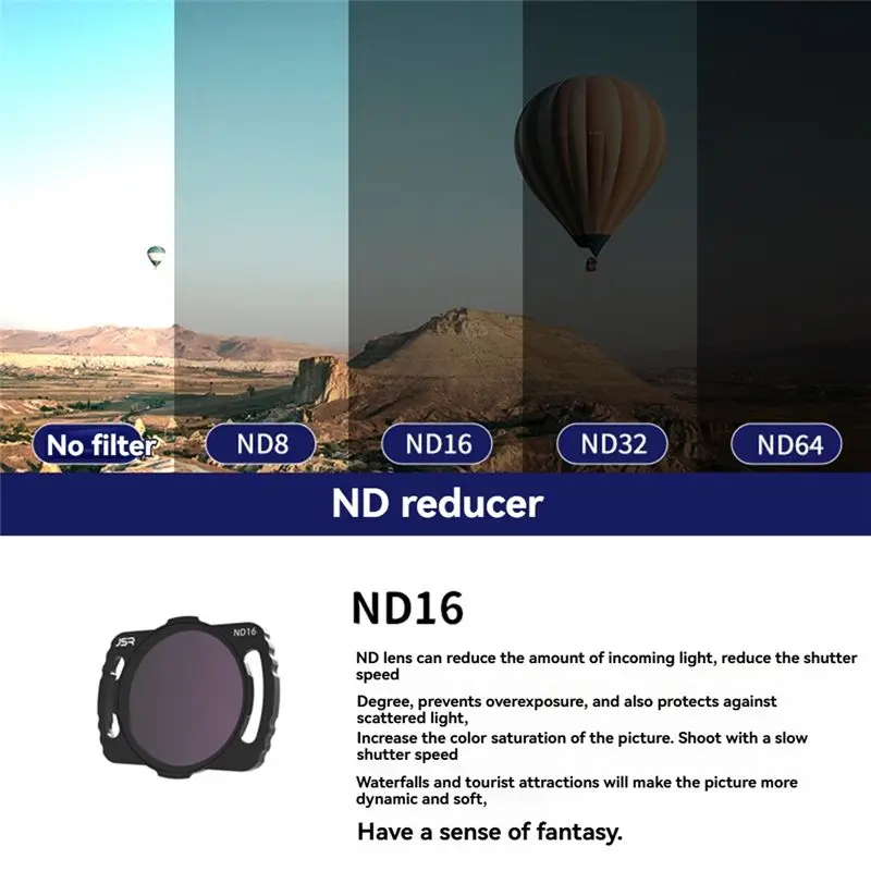 Фото Комплект ND-фильтров JSR JUNESTCR для DJI Avata O3 с регулируемым гимбал-фильтром ND 8/16/32/64 для улучшенной фотосъемки с дрона, доставка за 24 часа №4