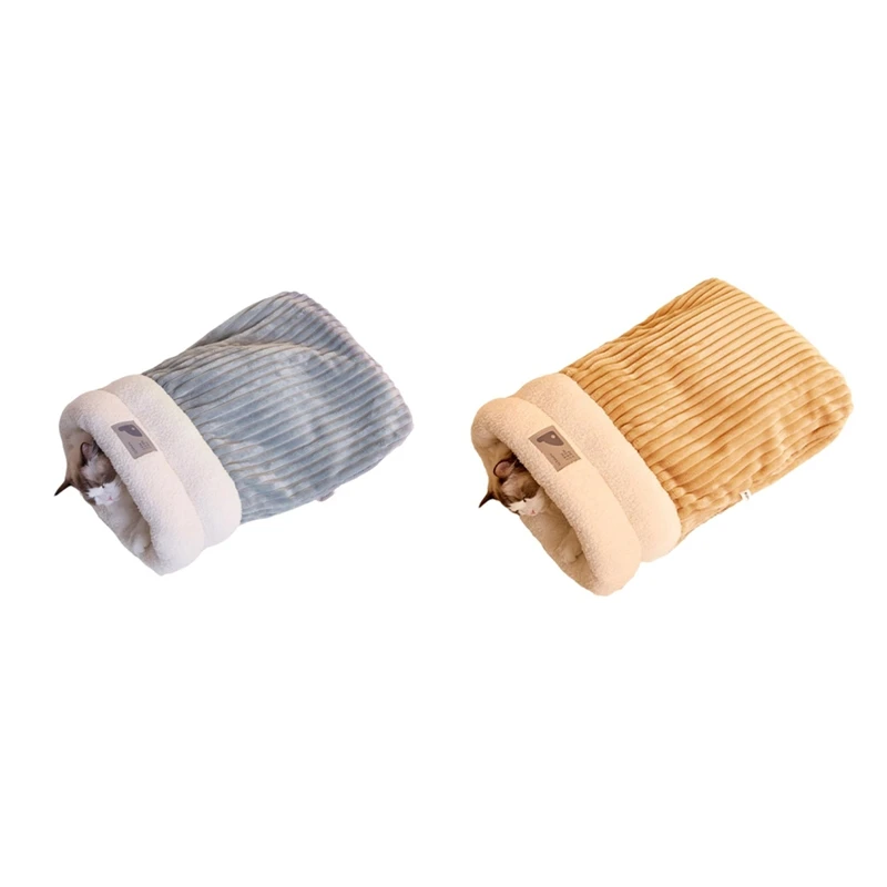 Зимний спальный мешок для кошек мягкий плюшевый самосогревающаяся пещерная