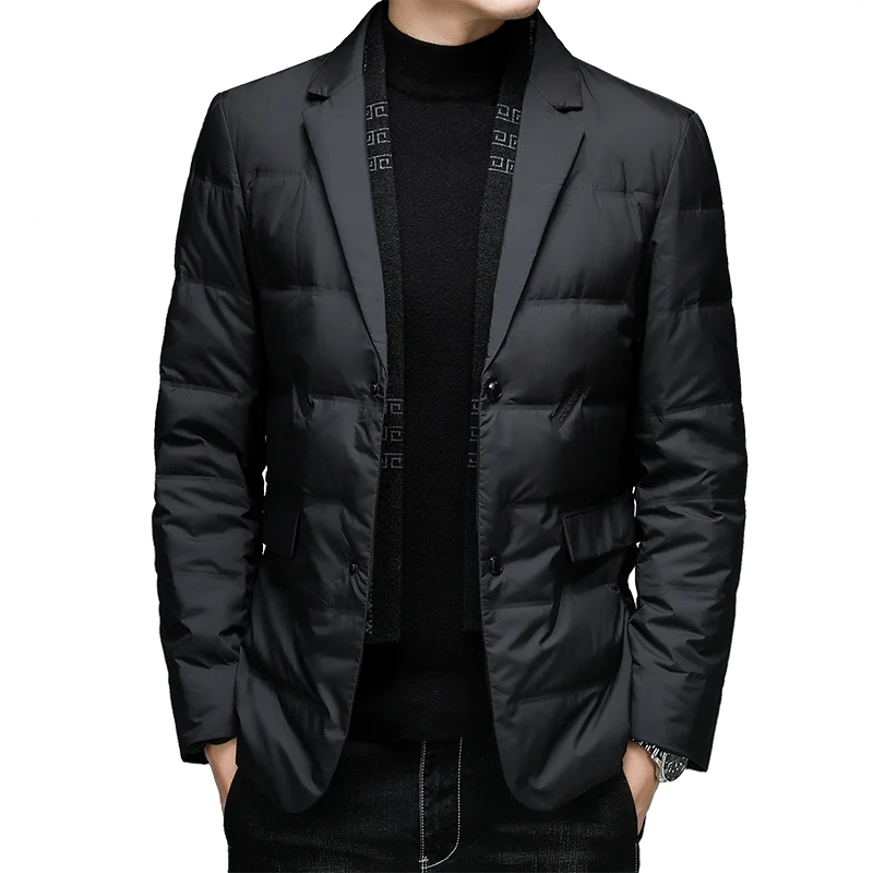 

Новинка зимы 2021 Стильная мужская высококачественная повседневная куртка на белом утином пуху с воротником-шарфом