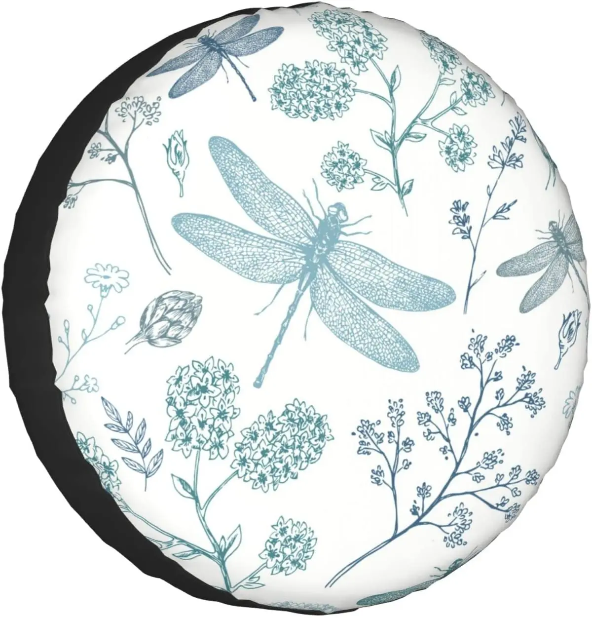 

Dragonfly Printed Spare Tire Cover Waterproof Tire Wheel Protector for Car Truck SUV Camper Trailer Rv 14"-17"