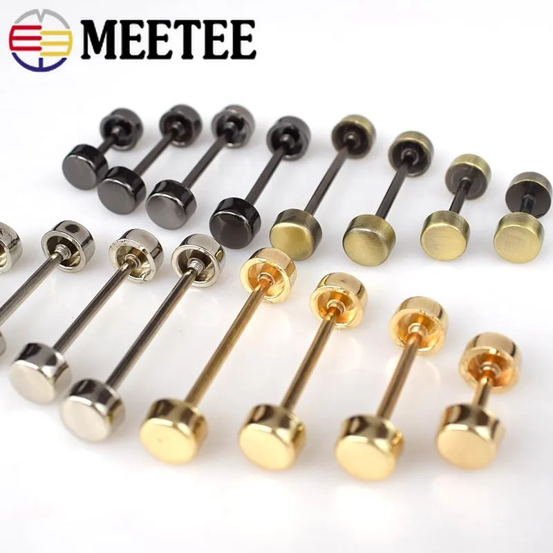 10 шт. Meetee металлические пряжки съемные колеса винт Пряжка Сумка ремень Ремонтный