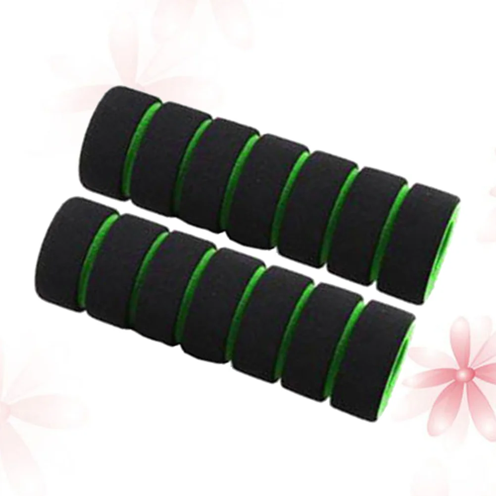 

2pcs Handlebar Grips Bike Racing Motorcycle Handle Bar Sponge Grips Cover Non-slip Handle Grips(Green and Black)