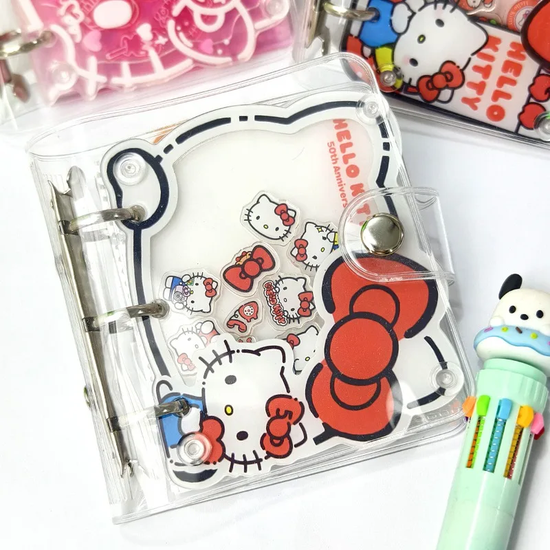 Фото Альбом-биндер для открыток Kawaii Hello Kitties с 20 страницами, 3-дюймовый фотоальбом для самостоятельного оформления, для коллекционеров K-pop, милый подарочный набор Sanrio №2