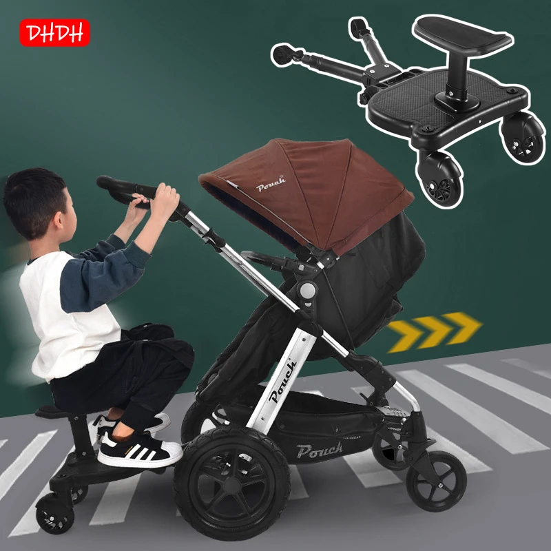 Stroller Accessories Children Stroller Pedal Second Child Auxiliary Trailer Twins Scooter Hitchhiker Kids Standing Plate Baby St