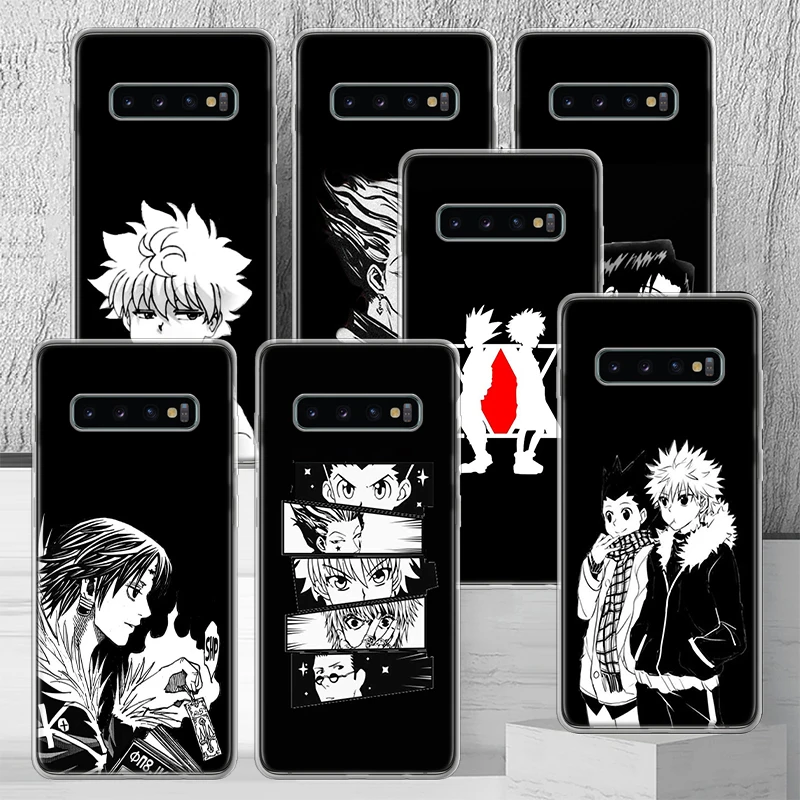 Черно-белый чехол для телефона Hunter X Samsung Galaxy S24 S23 S22 Ultra S21 Plus S20 FE S10 S9 + мягкий Funda