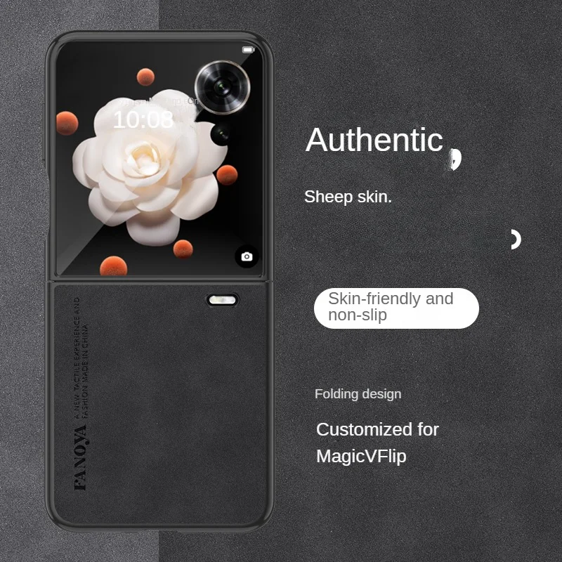Флип-чехол для Honor Magic V роскошный кожаный матовый складной чехол телефона легкая
