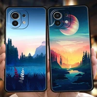 bandai painted scenery phone case for xiaomi mi x3 x4 nfc f3 m3 m4 gt note 9t 10t 10 11 ultra 11t 11x 12 pro lite 5g soft shell