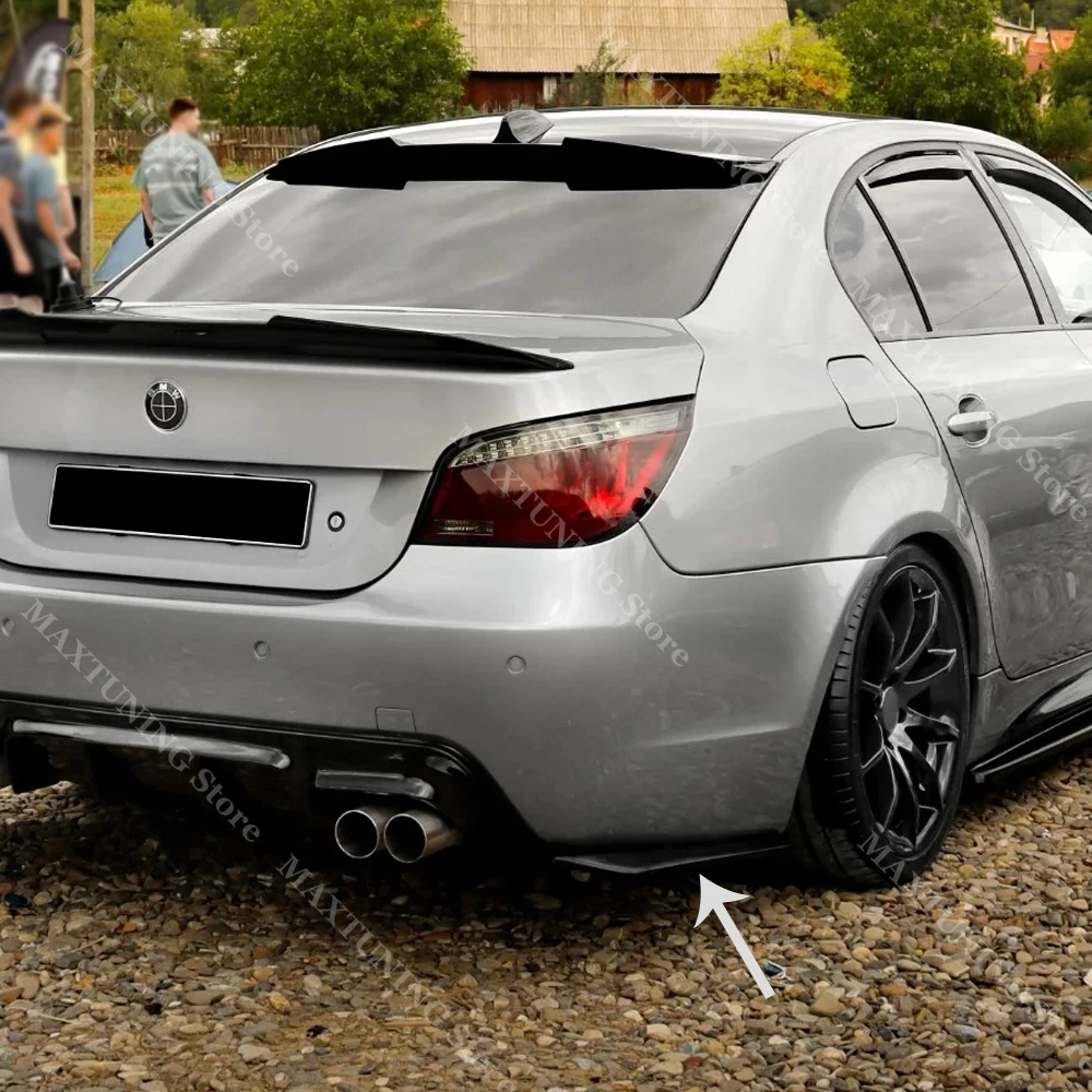 Фото Для BMW 5 серии E60 E61 M Sport 2004-2010 задний бампер, боковые разветвители, диффузор, выхлопная труба, крылышки, накладка, удлинитель, обвесы №2