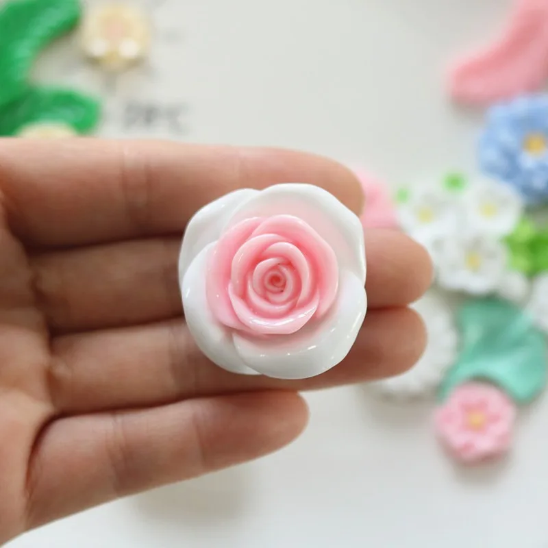 

Мини-кабошоны с цветком розы 10 шт.