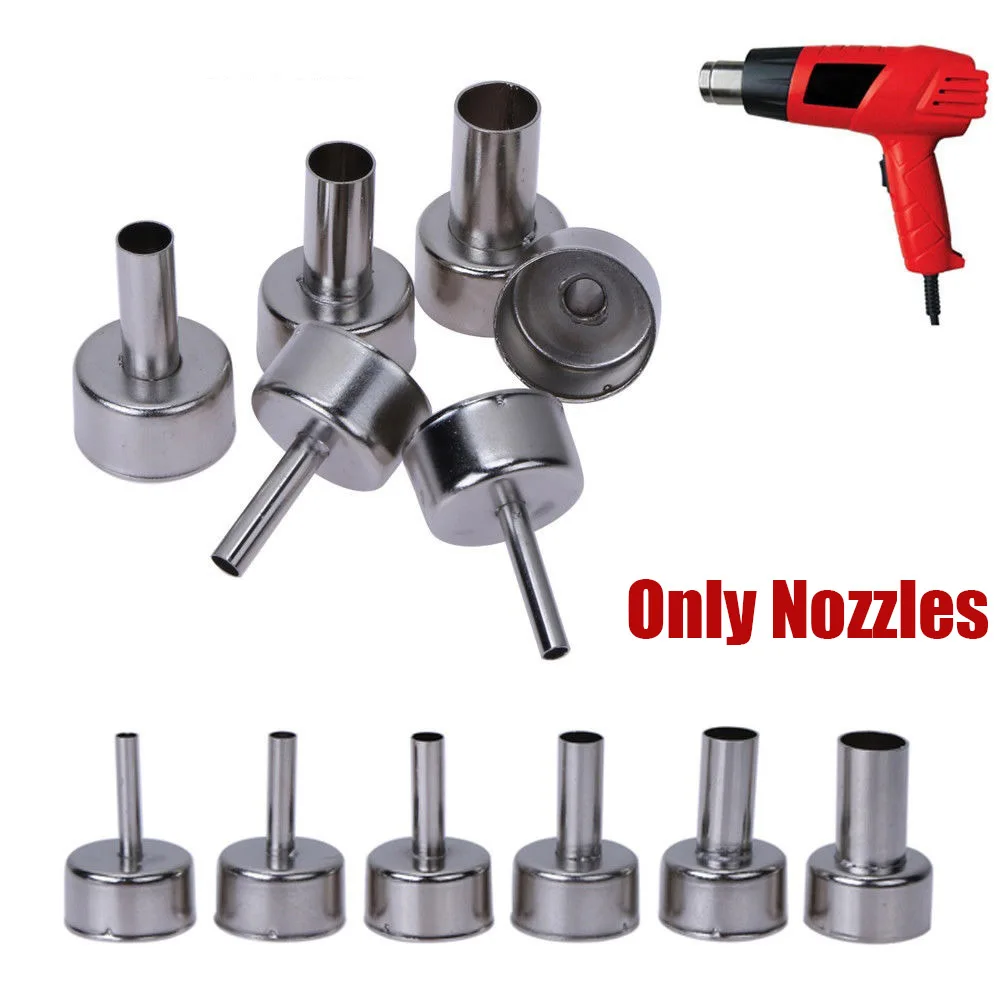 3/4/5/6/8/12MM Heat Gun Nozzles 22mm 858D Stainless Steel Desoldering Station Hot Air Welding Torch Parts Aoyue 906 968 850 6028