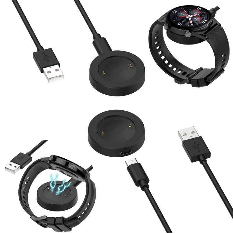 

Кабель для Honor watch 4 /1 м USB быстрая портативная зарядная станция для Honor watch GS3 зарядное устройство для умных часов адаптер док-станция аксессуары