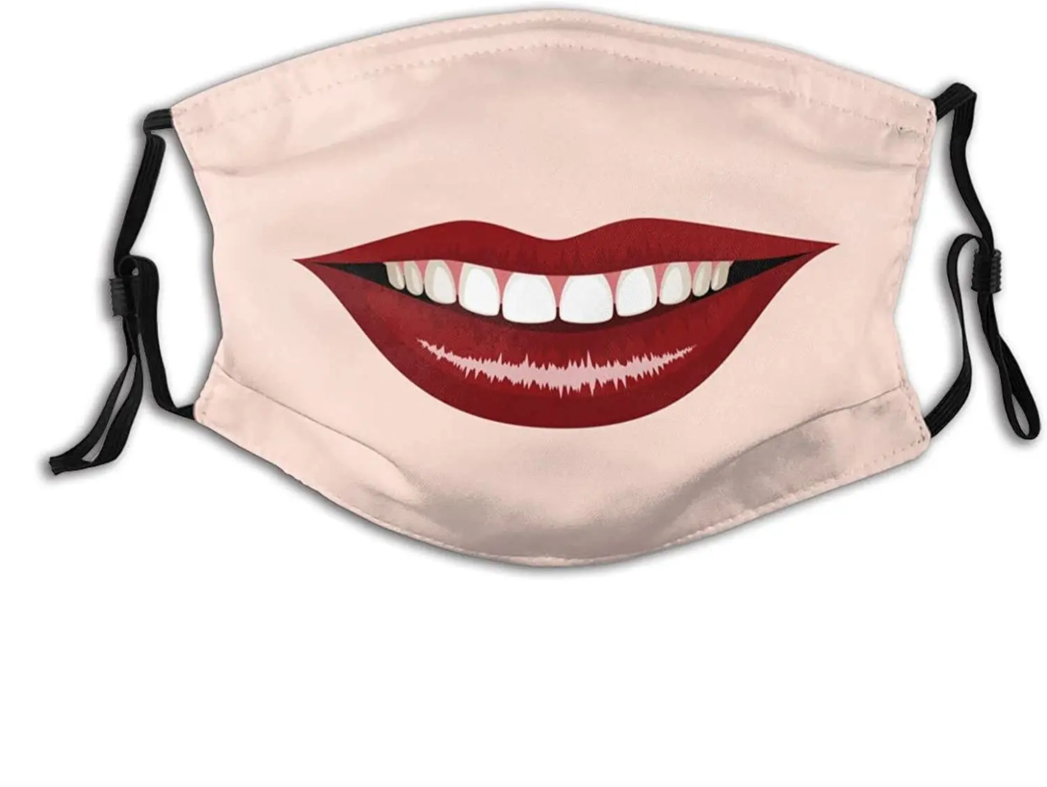 

Vampire Mouth With Fangs Face Mask With 2 Filters Fashion Scarf Reusable Balaclavas For Men Women