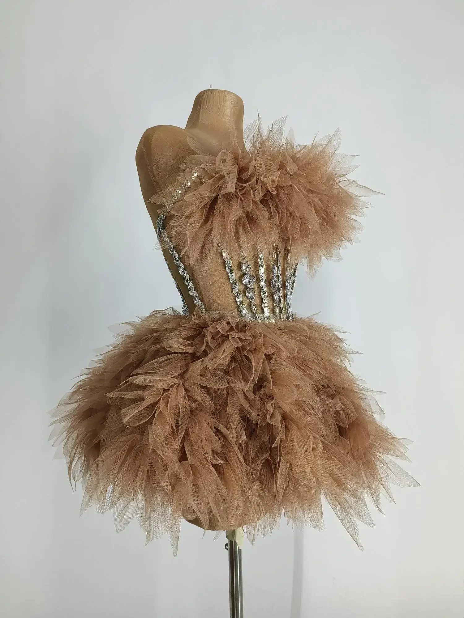 Сексуальная блестящая женская одежда со стразами для ночного клуба фотосессии