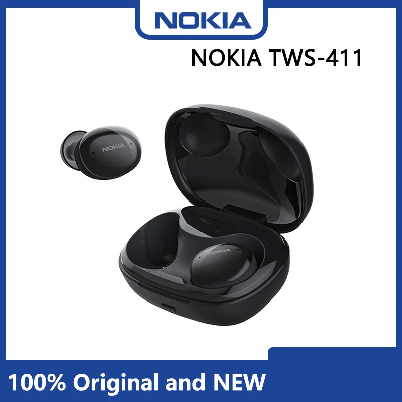 

NOKIA TWS-411 TWS Ture Wireless Earphones Noise Reduction Touch Operation Headset IPX5 Waterproof Long Life Battery for sports