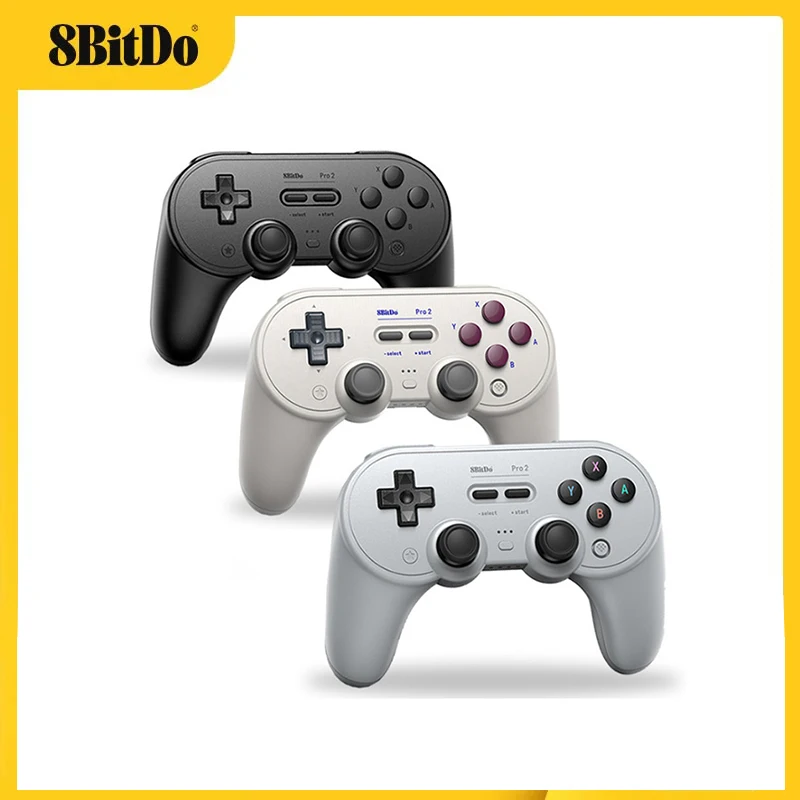 

Беспроводной Bluetooth игровой контроллер 8bitdo Pro 2 для Nintendo Switch, ПК, macOS, Android, Steam Deck и платформы Raspberry Pi