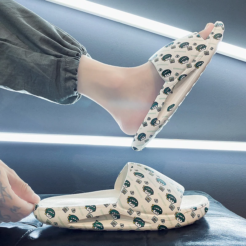 2023 New Fashion Trend Popular Deach Lovers Large Size Flip-Flops Camouflage Pattern Anti-Slip At Home