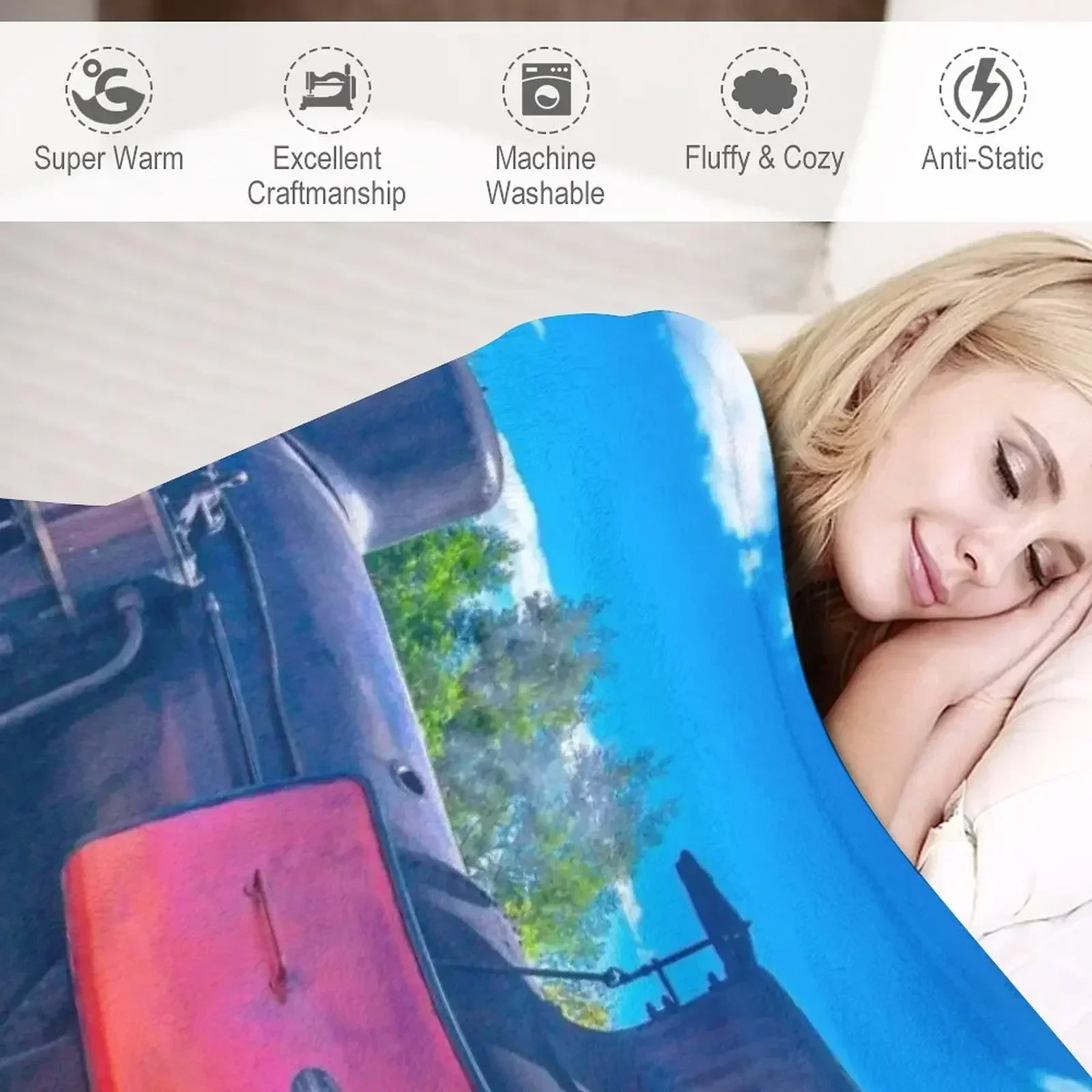 Паровоз в кастимане Пледы Постельное белье Дорожные одеяла