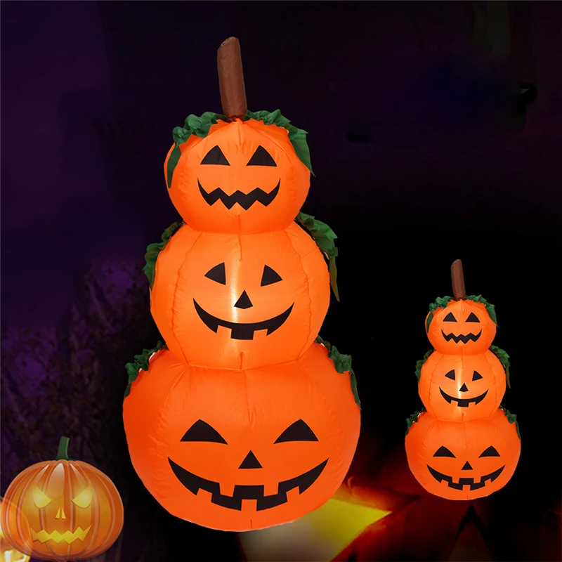 

Outdoor Halloween Toys Decoration LED Lighted Inflatable Pumpkin Ghost Skeleton Skull Spider Halloween Party Proops