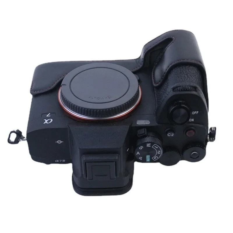 Получехол из натуральной кожи с ручкой для камеры Sony A1/A7S3/A7S III/A7 Mark IV/A7M4