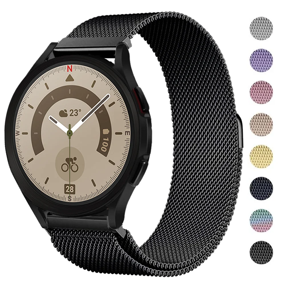 Band For Samsung Galaxy watch 4/5/pro classic 46mm Active 2/amazfit GTS/GTR magnetic loop bracelet Huawei watch GT/2/3/pro strap
