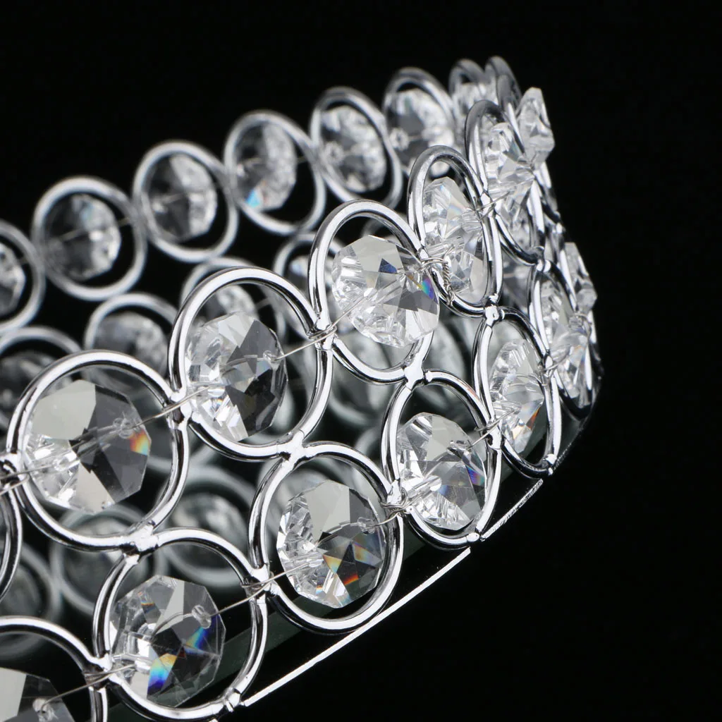 

Crystal Ring Holder Storage Jewelry Plate Fruit Plate Home Decor 25cm Gold