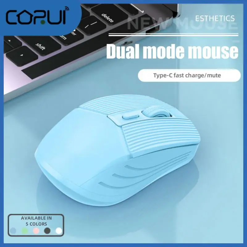 

White Pc Mause With Usb Receiver Rechargeable 5.2 Mice Ergonomic Portable Mute Office Mouse Consumer Electronics 10m