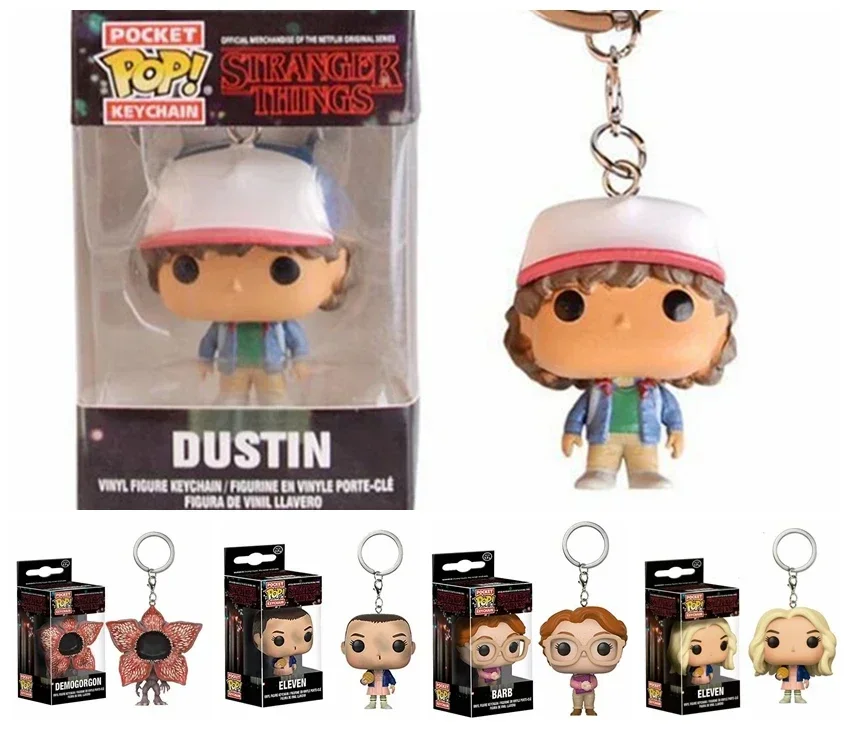Карманный брелок Funko ELEVEN demogorgon DUSTIN Barb steve, брелок для ключей, экшн-фигурка, Коллекционная модель, куклы, игрушки для детей, подарки (art.: 3920d0318afc2) - 3920d0318afc2
