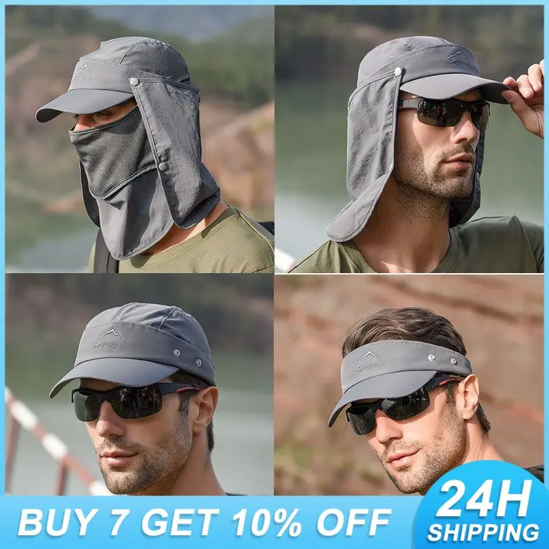 

Sun Visor Outdoor Fishingr Sport Hiking Hat Multifunctional Removable Summer Quick-drying Hat Unisex Sun Protection Mask