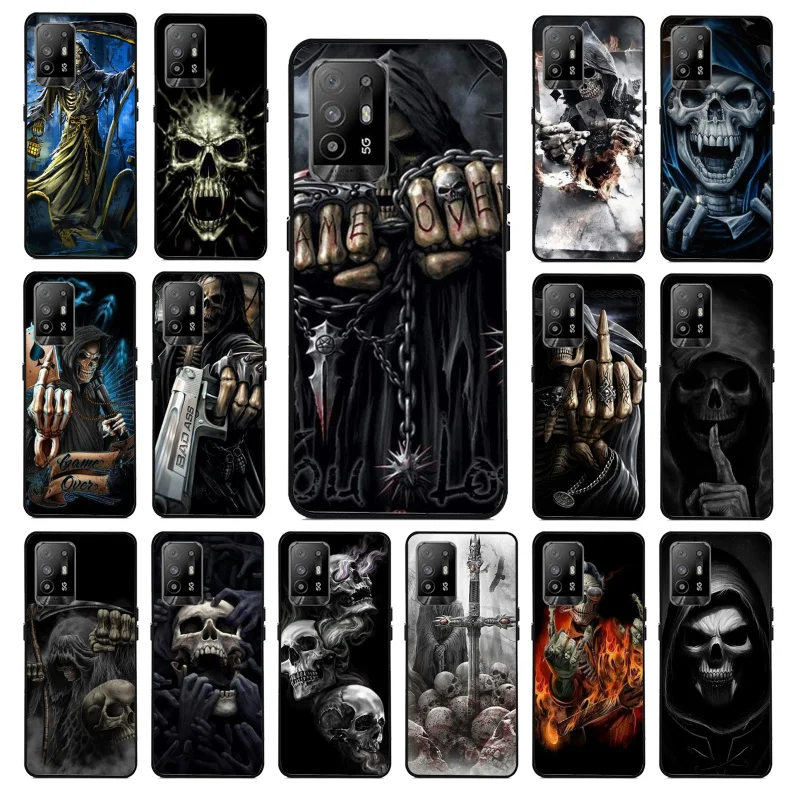 Grim Reaper Skull чехол для телефона для OPPO A54 A74 A94 A53S A9 A5 A15 A16 A91 A96 A76 Reno8 8Pro Reno2 Z