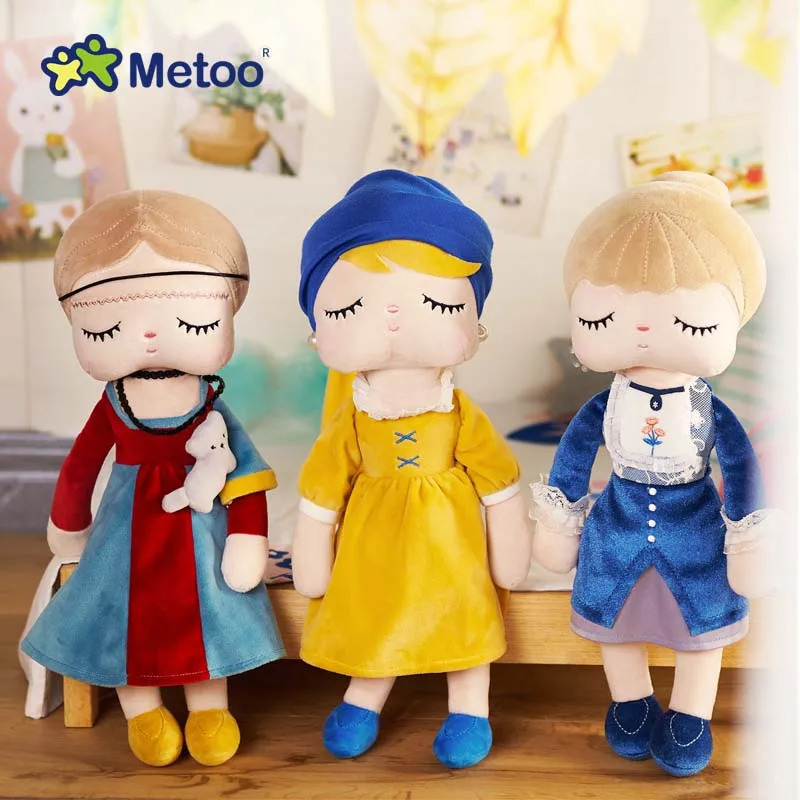 

New Metoo Angela Doll Kawaii Plush Toy Stuffed Animals Soft Dressed Toys for Girls Kids Birthday Gift