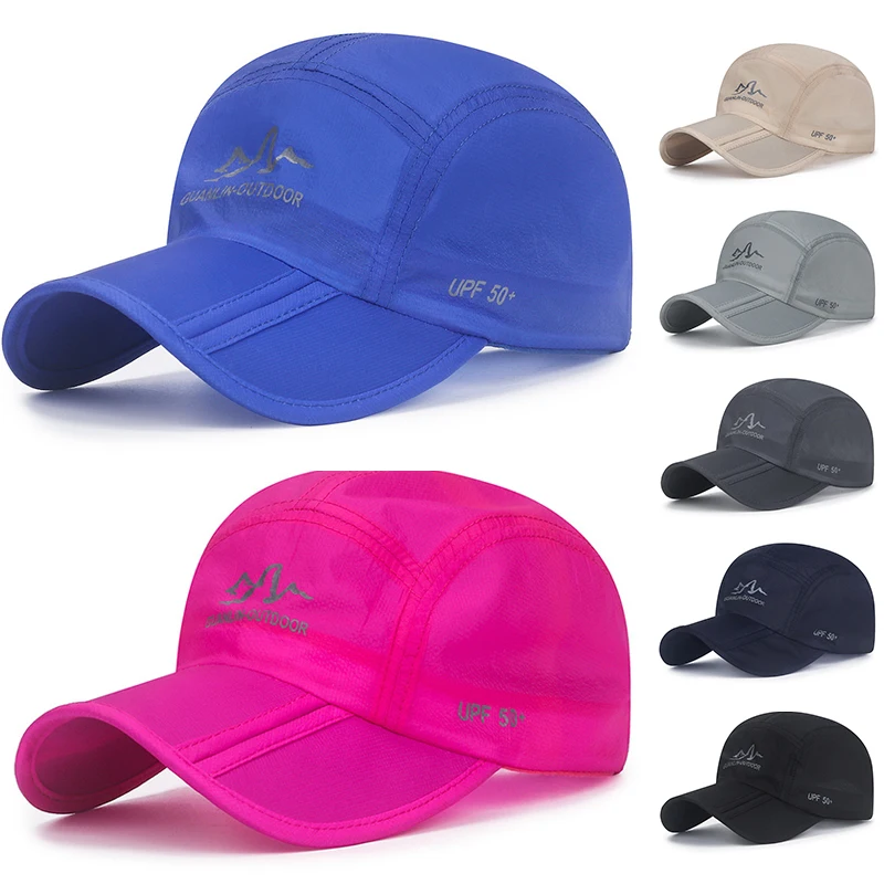 

Summer Quick Drying Ultra-Thin Breathable Baseball Cap Men Women Folding Sport Outdoor Hiking Riding Cap Snapback Hat UPF 50+