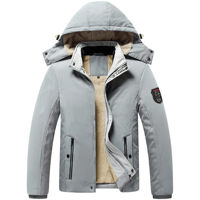 Jacket men parka L-6XL 7XL 8XL Winter new jacket Mens Plus velvet thickening Hooded Windbreaker coats men's casual warm jackets