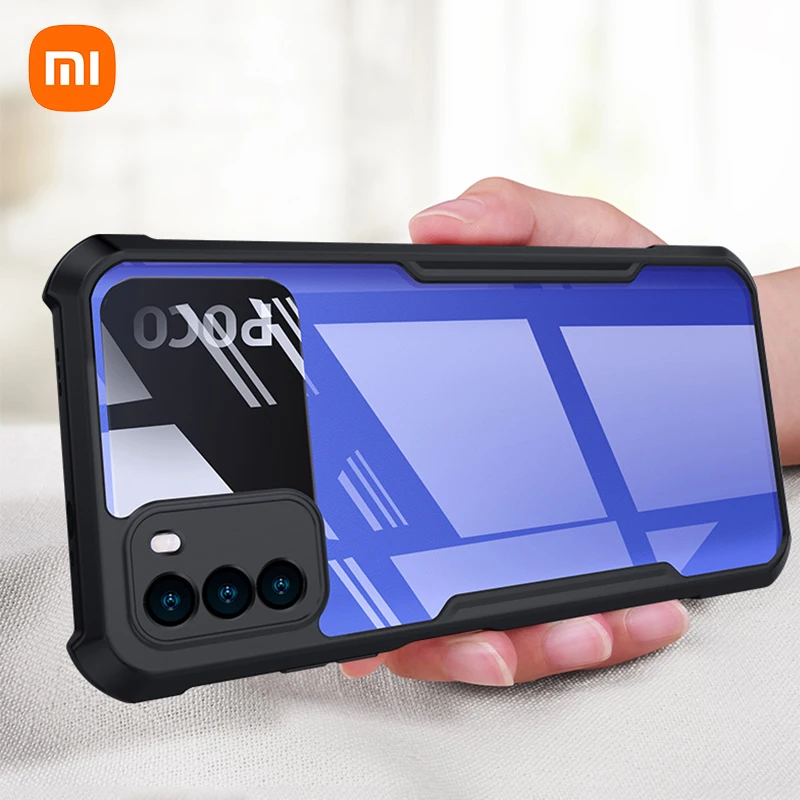 

For POCO M3 Case, Xiaomi Airbag Case, Protective Bumper Cover, Shockproof Shell For Xiaomi POCO M3 Pro Cover, Transparent Shell