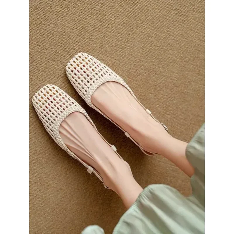 Сандалии женские с открытым носком босоножки на устойчивом каблуке без застежки