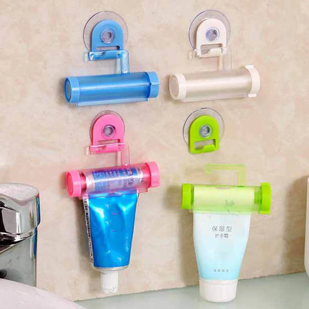 Multi-Function Sucker Toothpaste Squeezer Wall-Mounted Toothpaste Dispenser Bathroom Accessories Toothpaste Holder Organizer