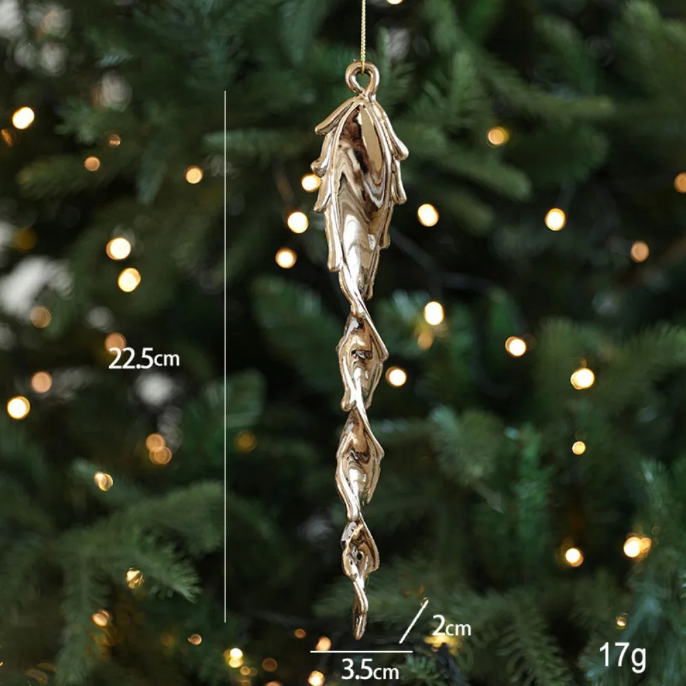 Золотой пластиковый рождественский кулон Снежинка