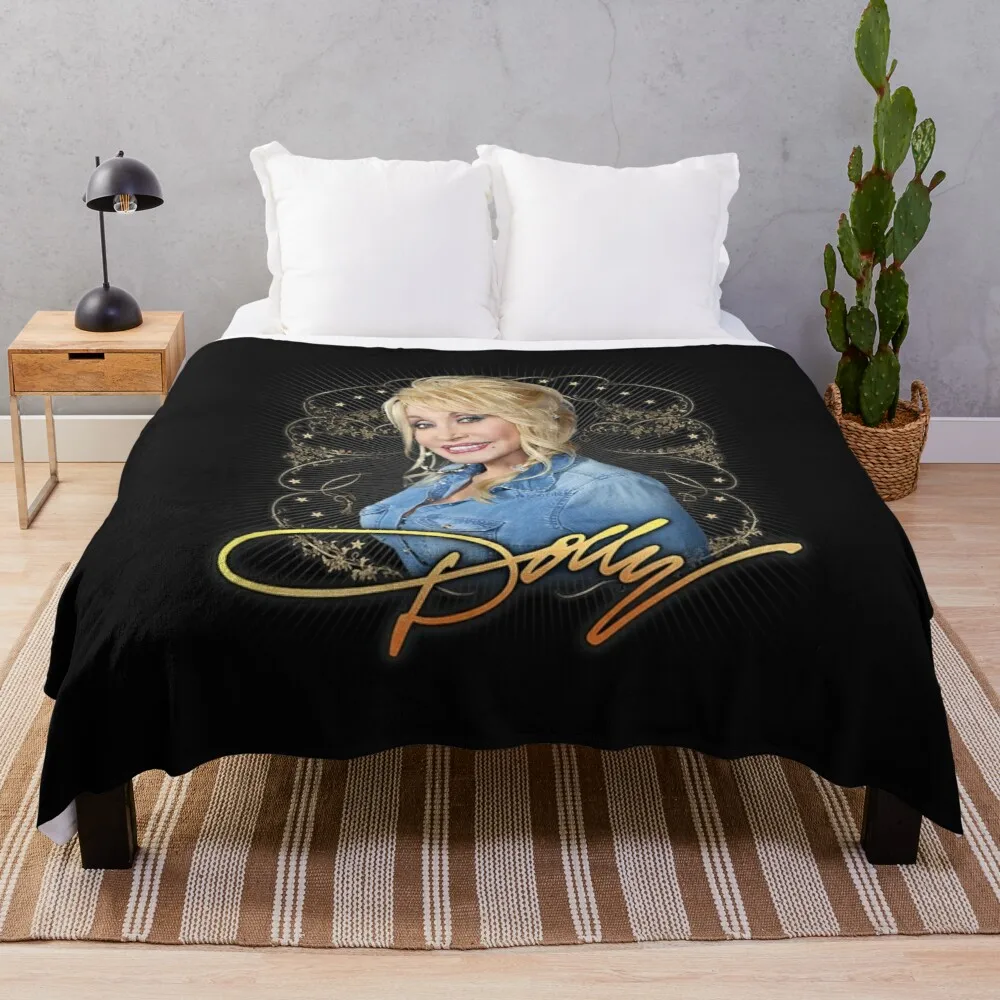 

Dolly Parton Vintage Relaxed Fit Throw Blanket Oversized Throw Blanket