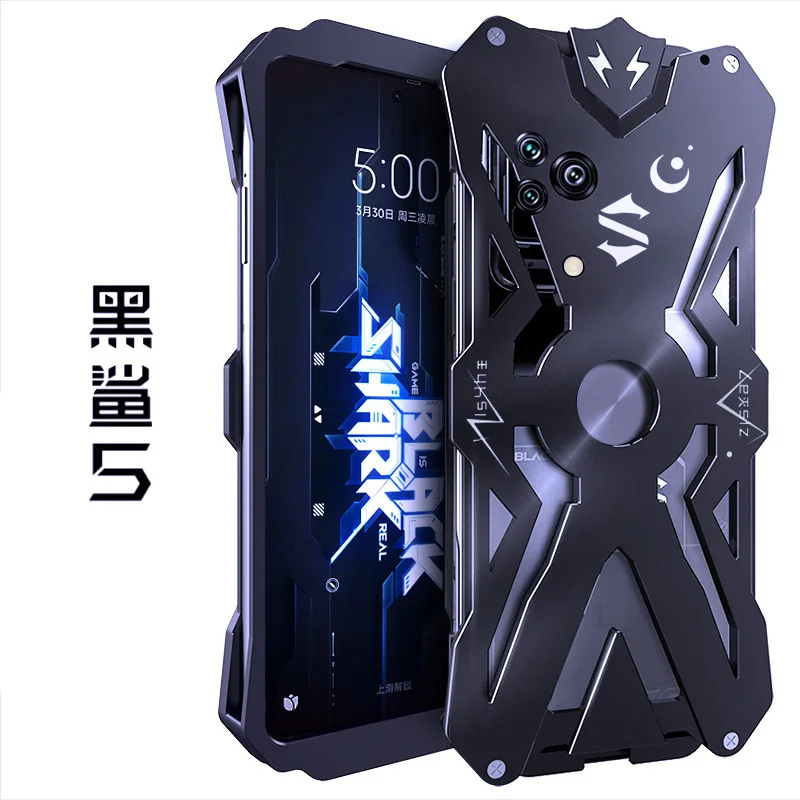 Hot Luxury New Thor Punk Aluminum Bumper Metal Shockproof Armor Defender Case For black shark 5 pro Shockproof Heavy Duty Cover