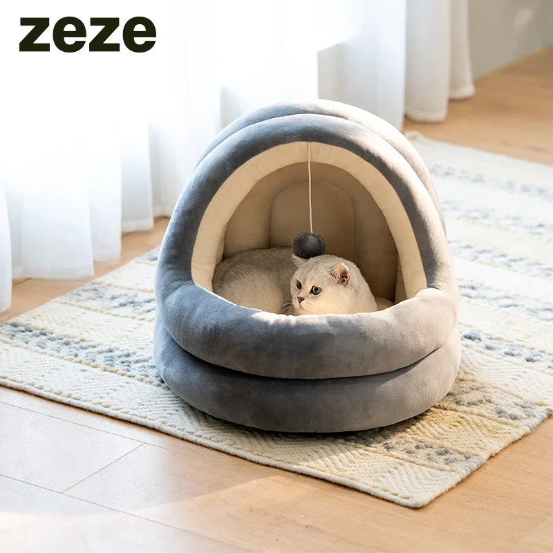 

Yurt Cat Nest with PP Cotton Filling 4 Seasons Universal Closed Pet House Cat Villa Cat House Cat Bed Cat Supplies Cats Bed