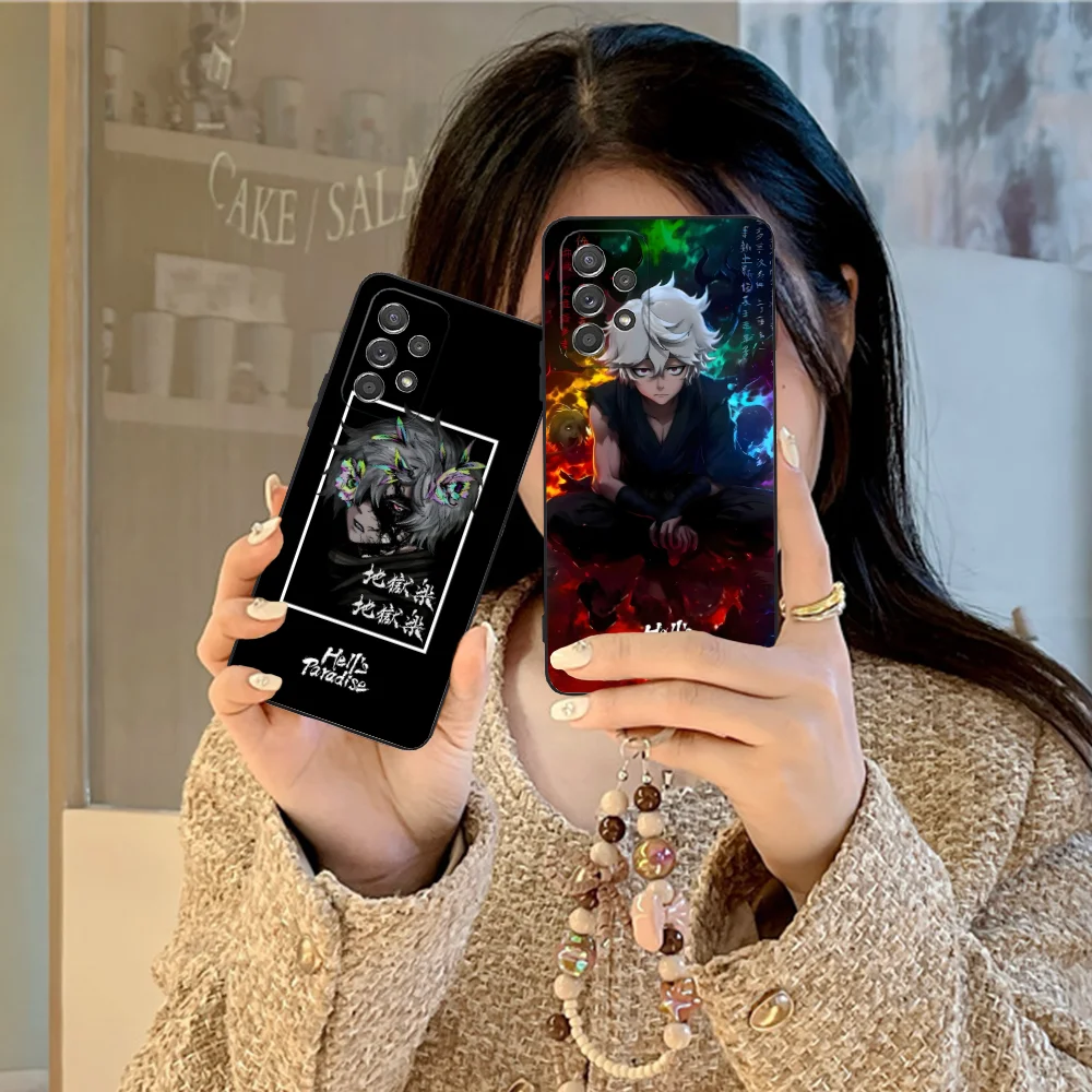 Чехол для телефона Hell's Paradise Gabimaru Samsung Galaxy A73 72 71 70 56 55 54 53 52 36 35 34 23 16 15 5G черный
