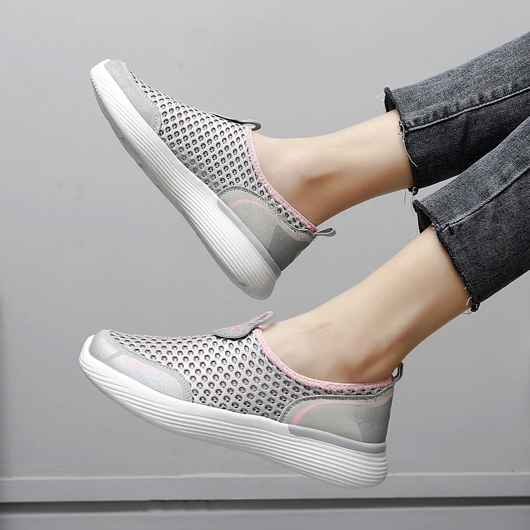 

New Women Summer Sneaker Lace Up Ladies Walking Running Shoes Round Toe Casual Breathable Non Slip Gym Sport Shoes For Female