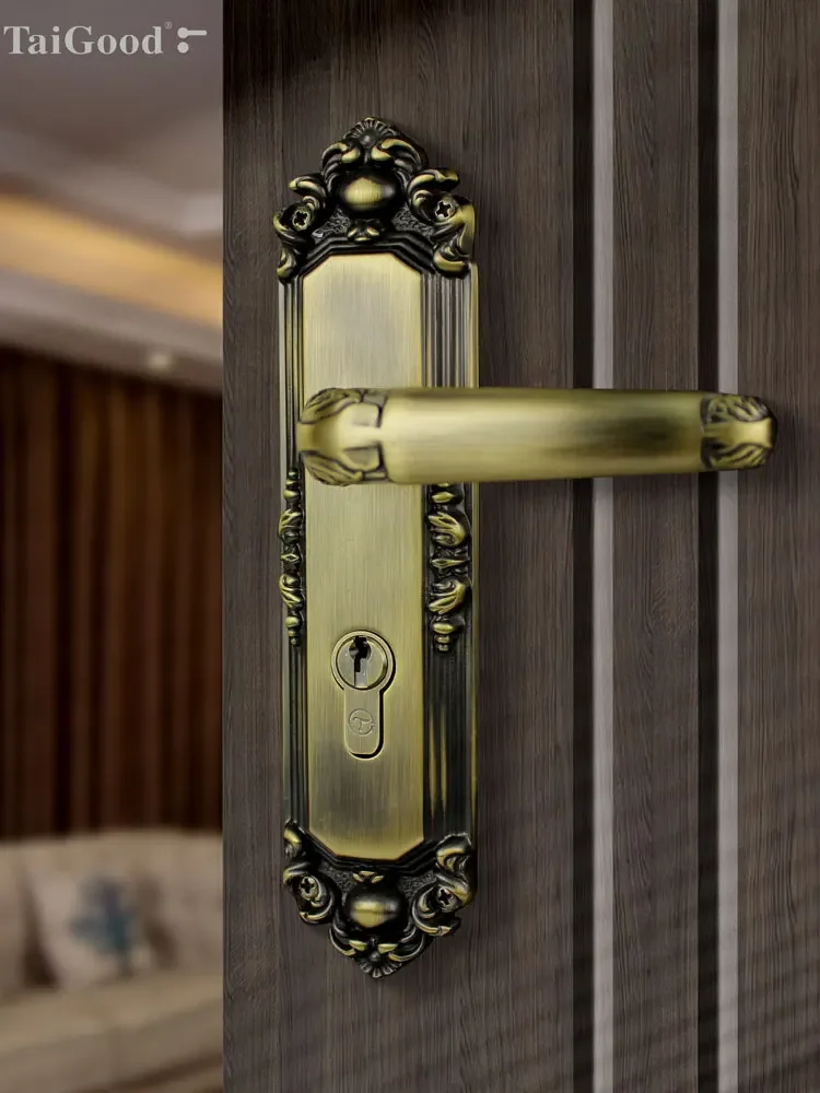 Медный замок Taihao медный Shilian латунный простой европейский внутренний дверной с