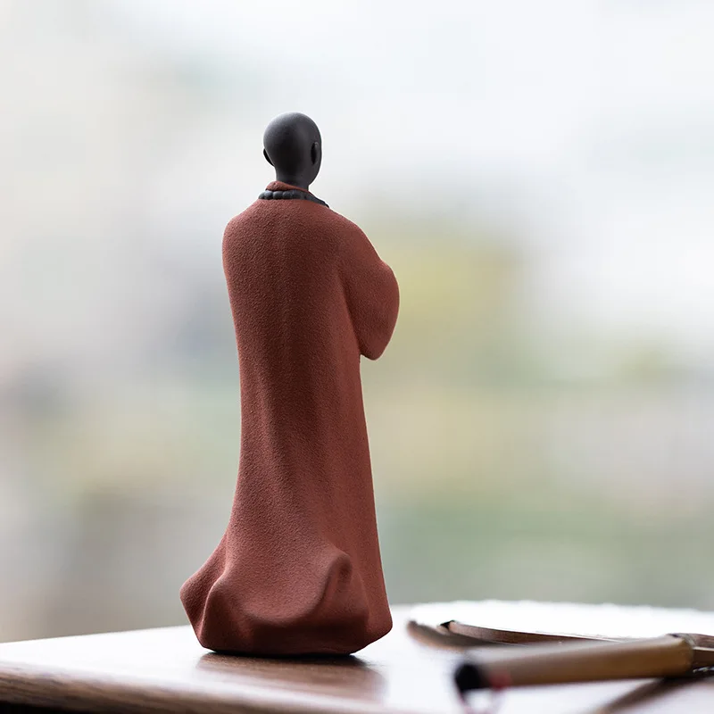 

Статуэтка Будды из пурпурного песка, керамическое украшение, аквариумный ландшафт, аксессуары для стола, украшение для дома