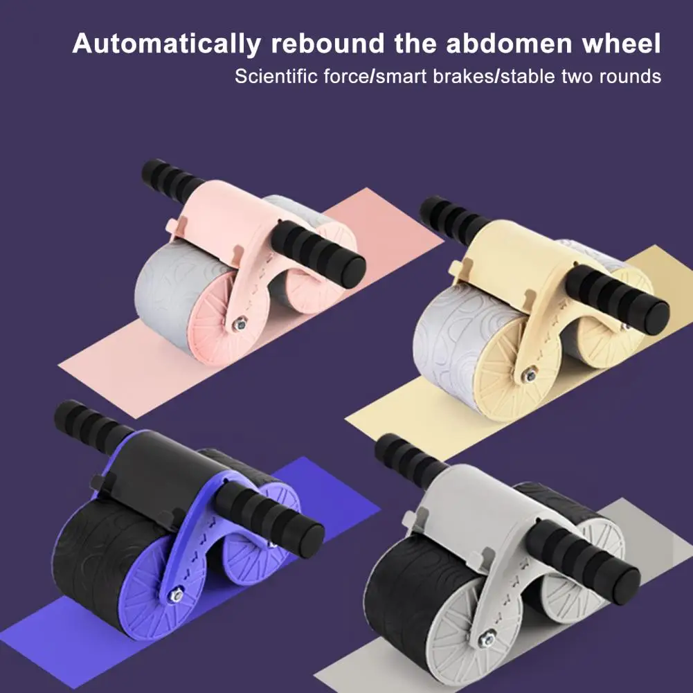 

Abdominal Roller Automatic Rebound Dual Abs Wheel Roller Core Strength Training Abdominal Exercise Roller Beginner Abs Equipment