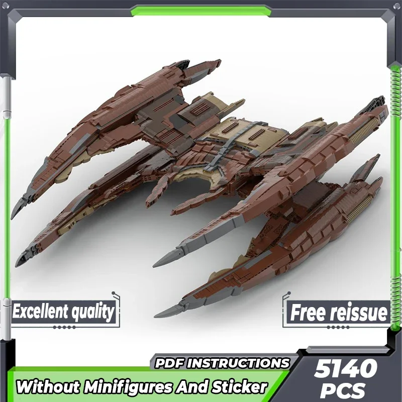 Moc строительные кирпичи знаменитая звездная игровая модель линкор технология