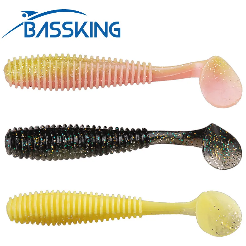 

BASSKING 5Pcs Soft Bait 75mm 2.8g T-Tail Fishing Lure Fake Fish Silicone Baits Swimbait Wobblers Leurre Souple Peche Pesca Iscas
