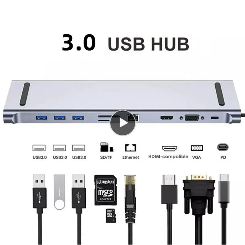 

Usb-разветвитель для ноутбука Macbook, 10 в 1, 60 Вт